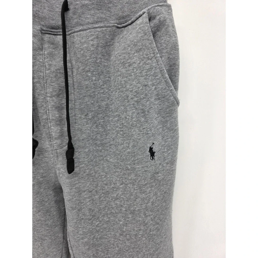 Polo Ralph Lauren Mens Gray Fleece Double knit Tech Sweatpants Sz M Pony Joggers